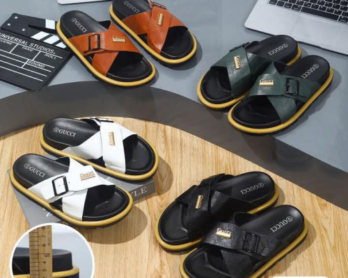 Variedad de zapatos de cultura africana